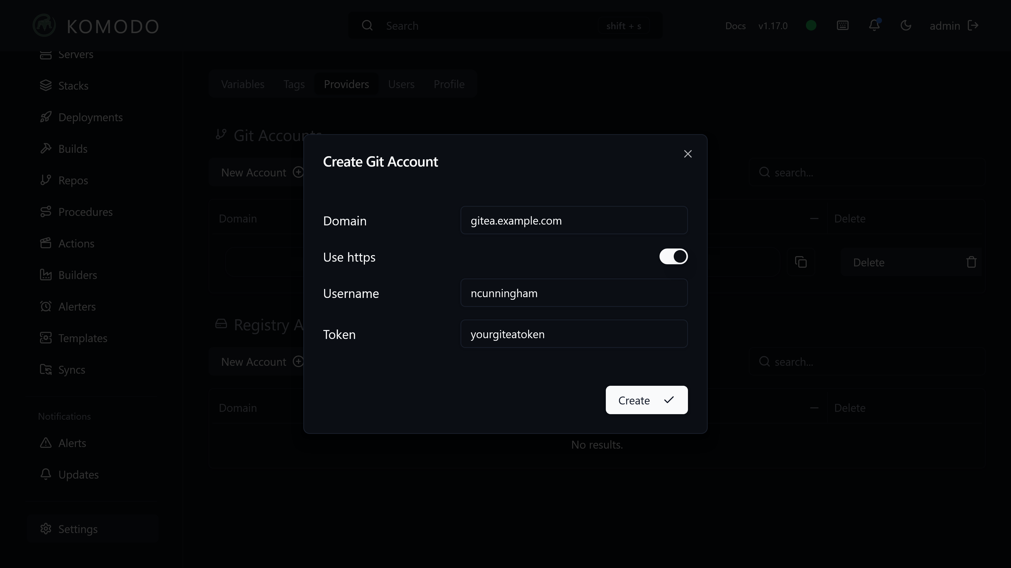 Adding a Git Provider in Komodo Adding a Git Provider in Komodo