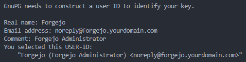 GnuPG Identity Dialog GnuPG Identity Dialog